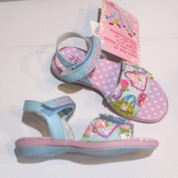 ❤️ sz 6, 9 Lelli Kelly Most Adorable Sparkly Toddler Girls Sandals NIB ❤️ - Picture 4 of 4